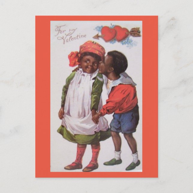 Carte postale vintage afro-américaine Valentine (Devant)