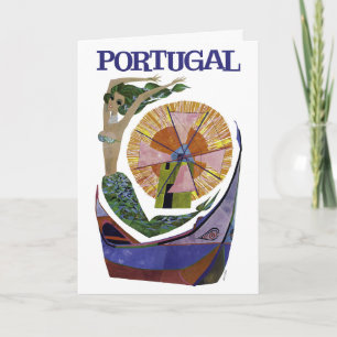 Carte postale vintage Airline Portugal Travel