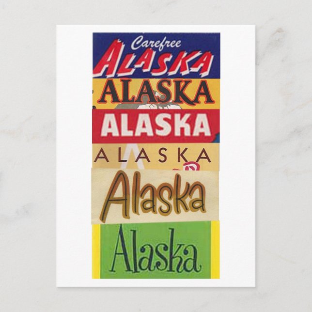 Carte postale vintage Alaska Travel Poster (Devant)
