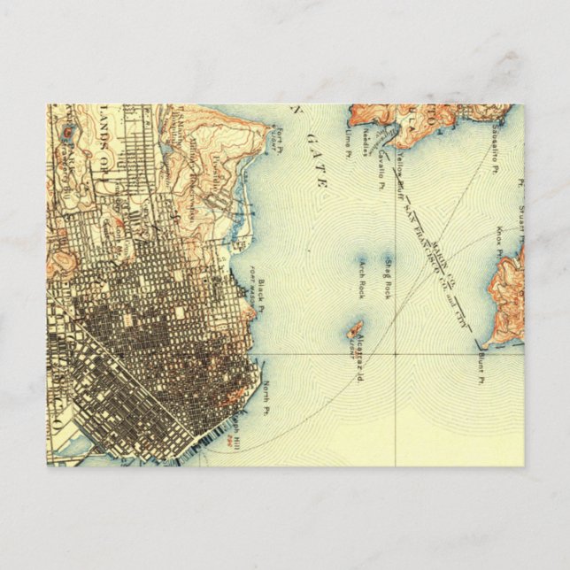 Carte postale vintage Alcatraz San Francisco (Devant)