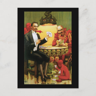 Carte Postale Vintage Alexander Fredrik "bat le diable"