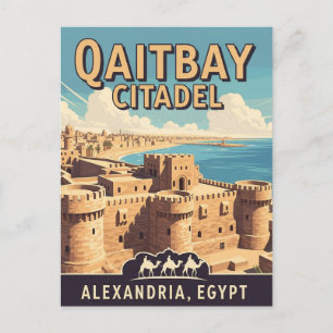 Carte Postale Vintage Alexandria Qaitbay Citadelle Voyage