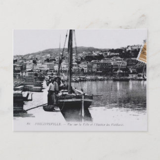 Carte Postale Vintage Algérie Philippeville Bateau de pêche, 191