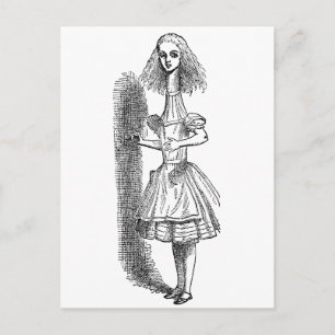 Carte Postale Vintage Alice Adventures in Wonderland par Tenniel