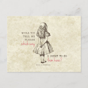 Carte Postale Vintage Alice au pays des merveilles