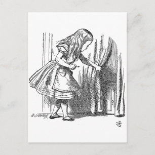 Carte Postale Vintage Alice au pays des merveilles à la recherch