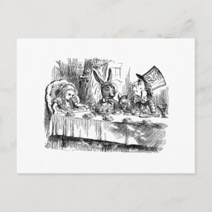 Carte Postale Vintage Alice au pays des merveilles Fête du thé M