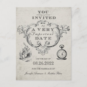 Carte Postale Vintage Alice au pays des merveilles Mariage Enreg