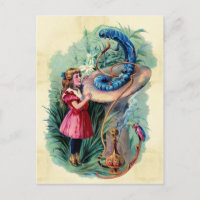 Carte Postale vintage Alice In Wonderland