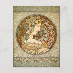 Carte Postale Vintage Alphonse Mucha Ivy GalleryHD