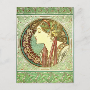 Carte Postale Vintage Alphonse Mucha Laurel GalleryHD