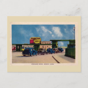 Carte Postale Vintage Ambassador Bridge Windsor Canada