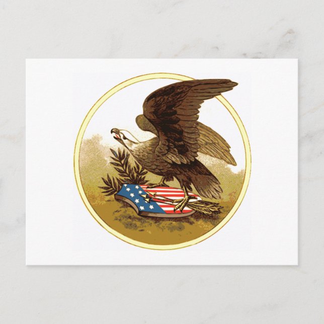 Carte postale vintage américaine Eagle (Devant)