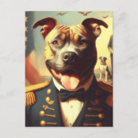 Vintage American Pit Bull Terrier Peinture