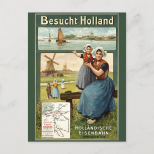 Carte Postale Vintage Amsterdam Holland Holland Travel