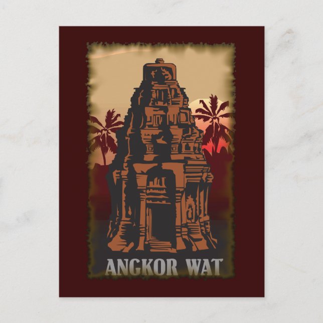 Carte Postale Vintage Angkor Vat (Devant)