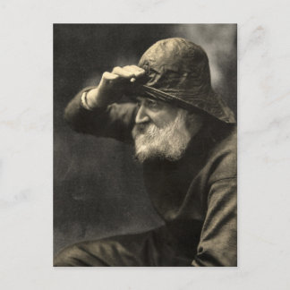 Carte Postale Vintage Anglais Pêcheur Nautique Antique Beard