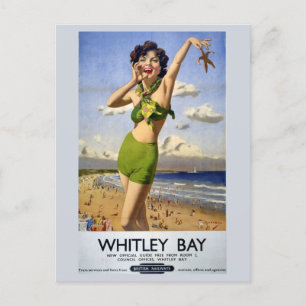 Carte Postale Vintage Angleterre Whitley Bay British Travel