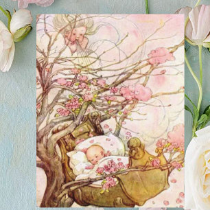 Carte Postale Vintage Anne Anderson Bébé au sommet de l'arbre