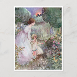 Carte Postale Vintage Anne Anderson Enfant et mère