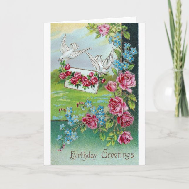 Carte postale Vintage Anniversaire (Devant)