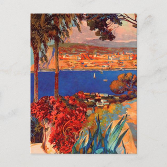 Carte Postale Vintage Antibes Côte d'Azur (Devant)