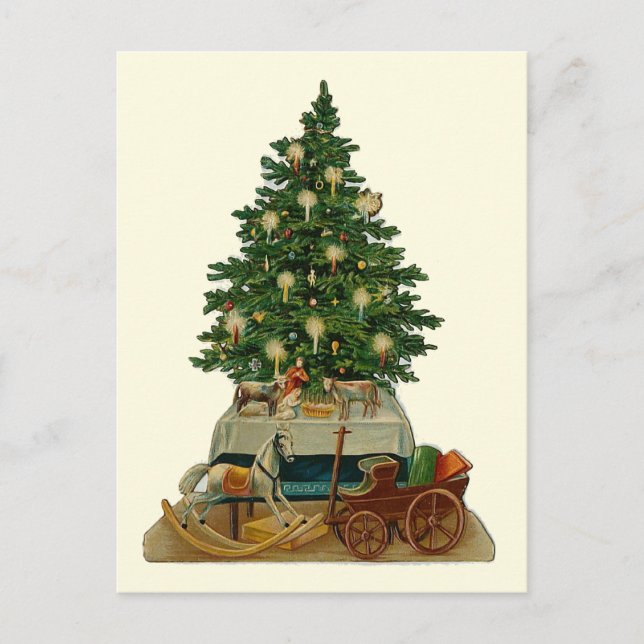 Carte postale Vintage "Arbre de Noël" (Devant)