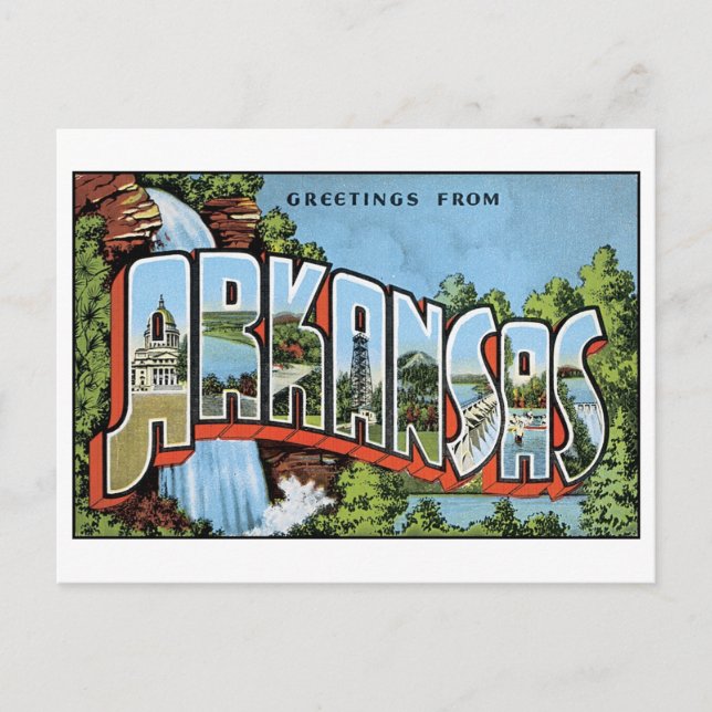 Carte postale vintage Arkansas (Devant)