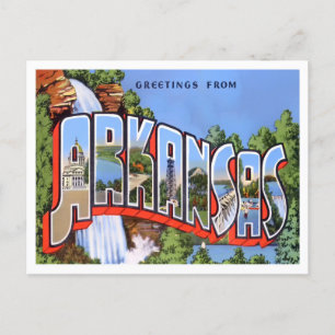 Carte postale Vintage Arkansas Big Letters