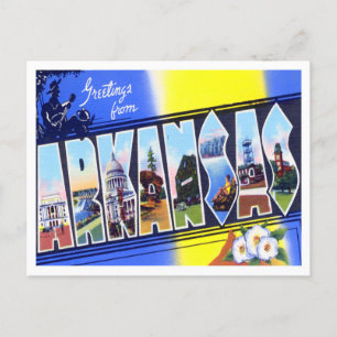 Carte postale Vintage Arkansas Big Letters