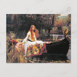 Carte Postale Vintage Art John W. Waterhouse Lady of Shalott
