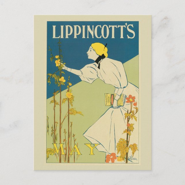 Carte Postale Vintage art Nouveau Mai (Devant)