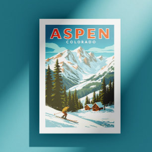 Carte Postale Vintage Aspen Colorado