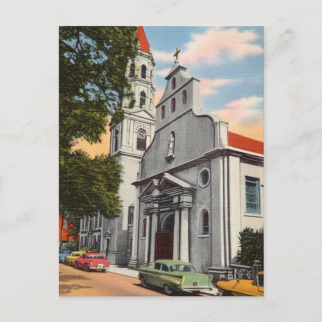 Carte Postale Vintage Augustine Floride (Devant)