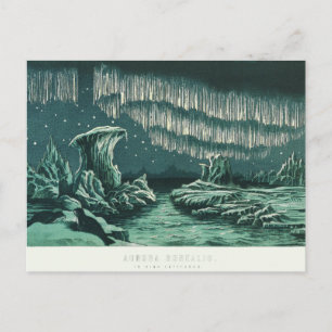 Carte Postale Vintage Aurora Borealis
