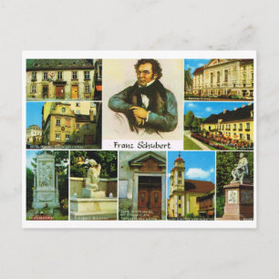 Carte Postale Vintage Austria, Places linked to Franz Schubert