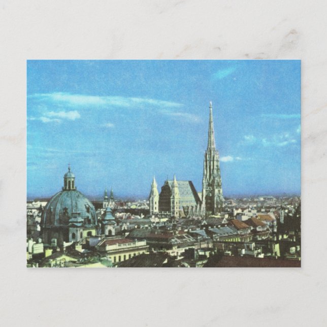 Carte Postale Vintage AUstria Vienna, cathédrale de St Stephen (Devant)