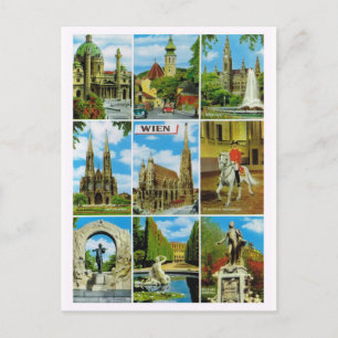 Carte Postale Vintage Austria, Wien, Vienna, Multiview