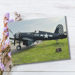 Carte Postale Vintage Avion FG-1D Corsair Anniversaire de l'Avia