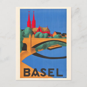 Carte Postale Vintage Bâle Suisse