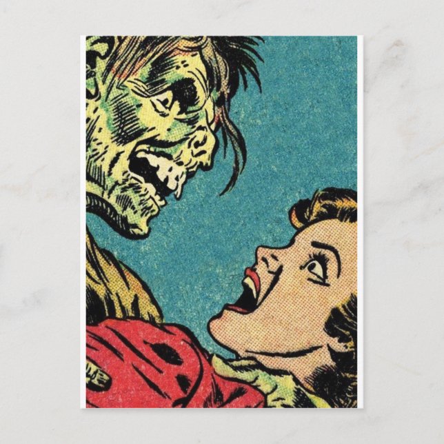 Carte Postale vintage bande dessinée villan (Devant)