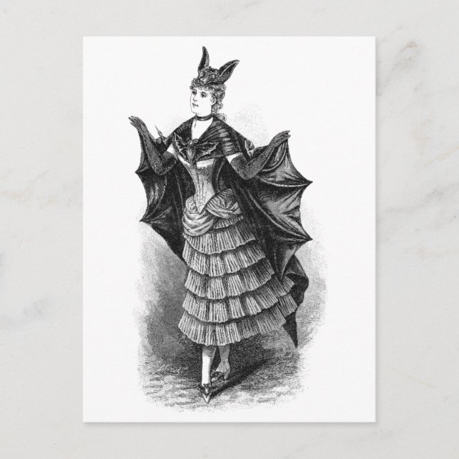 Carte Postale Vintage Bat Lady (Devant)
