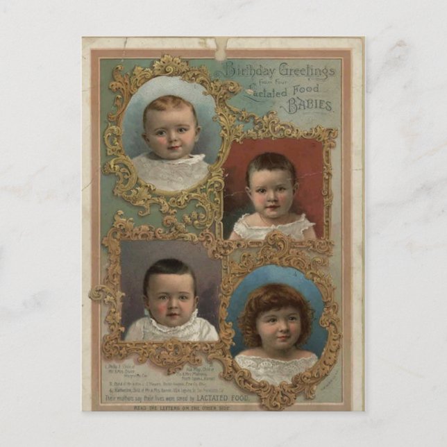 carte postale vintage bébé (Devant)