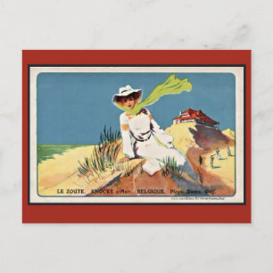 Carte Postale Vintage belle époque Knokke Zoute Golf