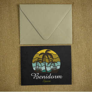 Carte Postale Vintage Benidorm Espagne Vacances d'été