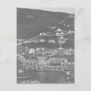 Carte postale Vintage Bergen, Norvège