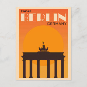 Carte Postale Vintage Berlin Allemagne Porte de Branbourg