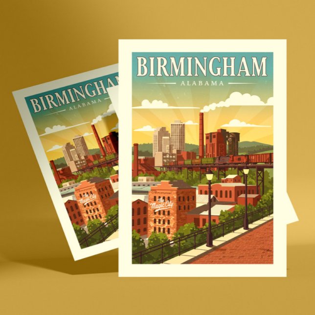 Carte Postale Vintage Birmingham, Alabama (Créateur téléchargé)