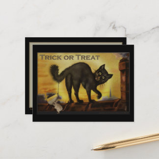Carte postale vintage Black Cat