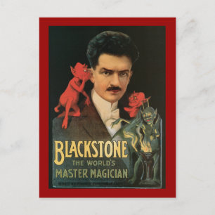 Carte Postale Vintage Blackstone Le maître magicien du monde